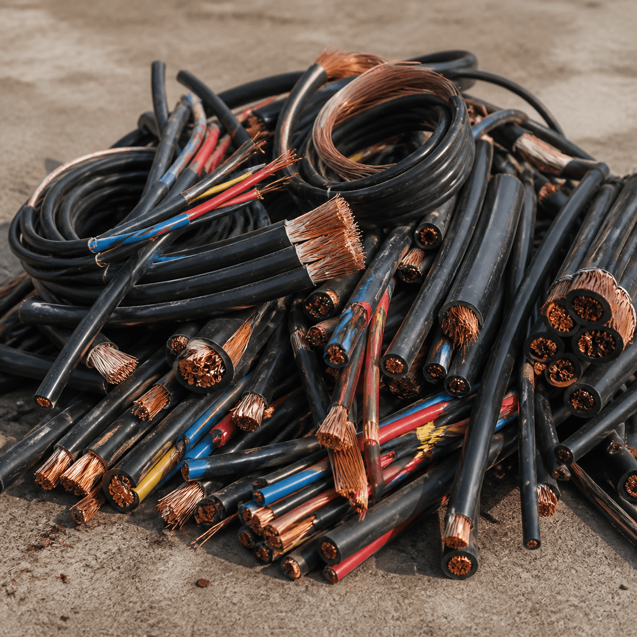 Cables scrap material