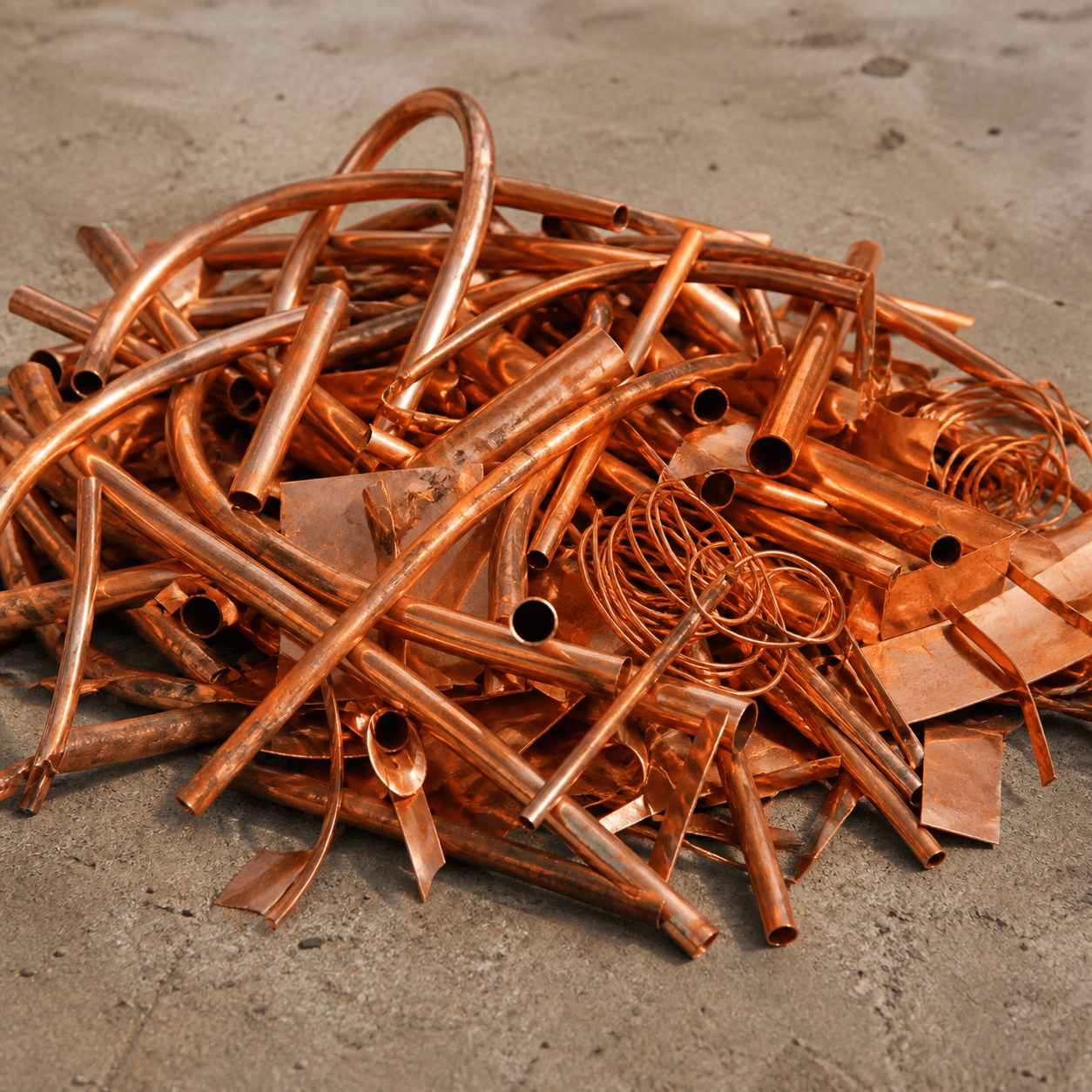 Copper scrap material